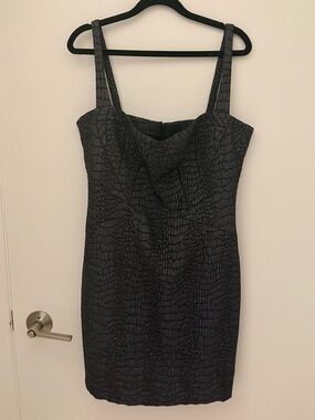 Z Spoke by Zac Posen Black Textured Strap Mini Dress